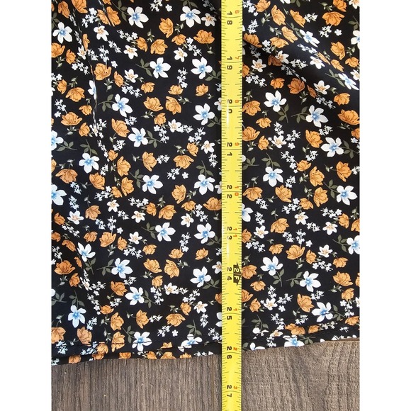 Women's sz14-16 BloomChic Floral‎ Print V-Neck Cinched Waist Peplum Blouse Fall - Picture 3 of 14